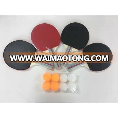 cheap table tennis set, 4 rackets 8 balls.