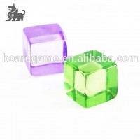 10mm plastic cube transparent colored, solid plastic game cubes