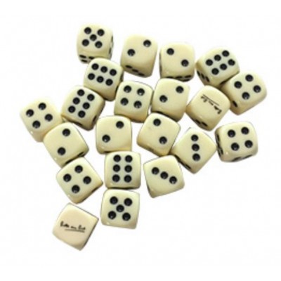 China suppliers new products custom 6 sided black dot dice plastic white casino dice