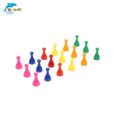 China suppliers Eco-friendly Colorful Plastic Game Pawns For Children Wholesale Board Game Set Accessories Plastic Game Pawns